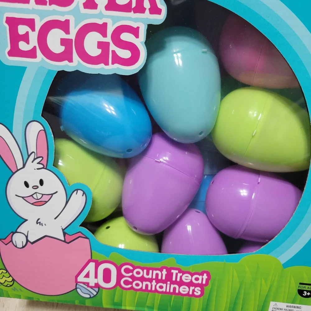 Set of EASTER EGG HUNT gifts 5 Rabbit Ear Headband 40 large eggs prize eggs NEW